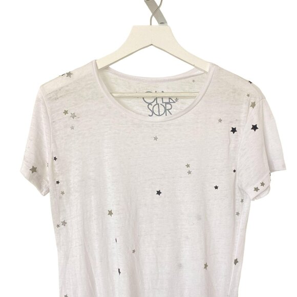 Chaser White Star Print Short Sleeve T-Shirt - Picture 3 of 5